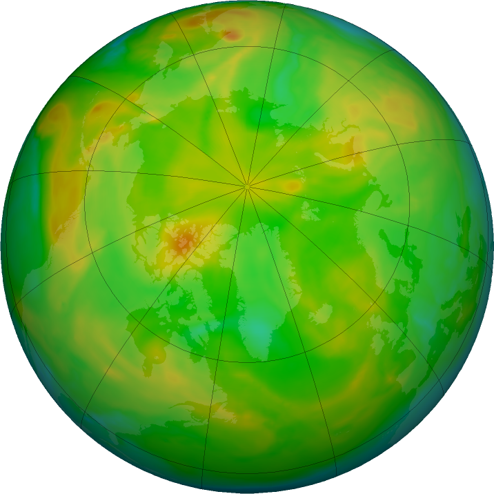 Arctic ozone map for 18 June 2019
